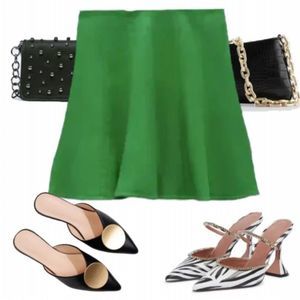 Zara Green Linen Mini Skirt Size M